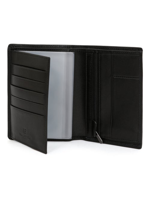 Cartera europea - 2 pliegues - detener rfid - cuero sensation hexagona - Kiabi