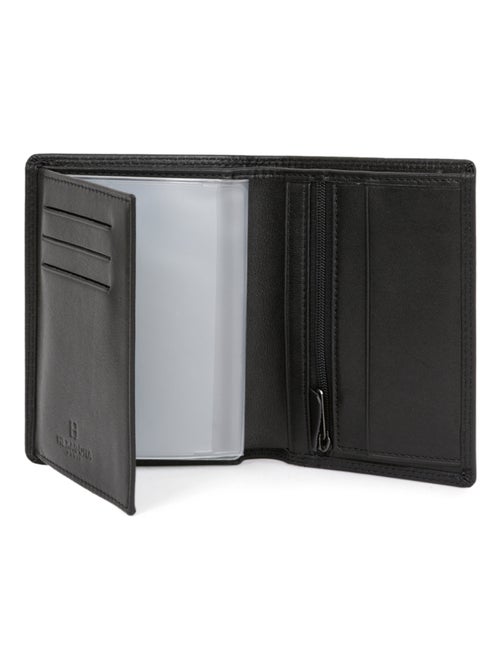 Cartera europea - 2 pliegues - detener rfid - cuero sensation hexagona - Kiabi
