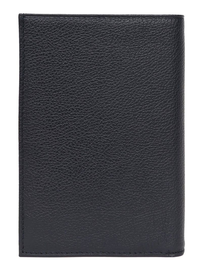 Cartera europea - 3 pliegues - cuero confort hexagona Azul marino - Kiabi