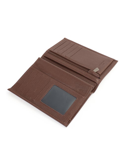Cartera europea - 3 pliegues - cuero confort hexagona - Kiabi