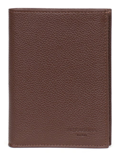 Cartera europea - 3 pliegues - cuero confort hexagona - Kiabi