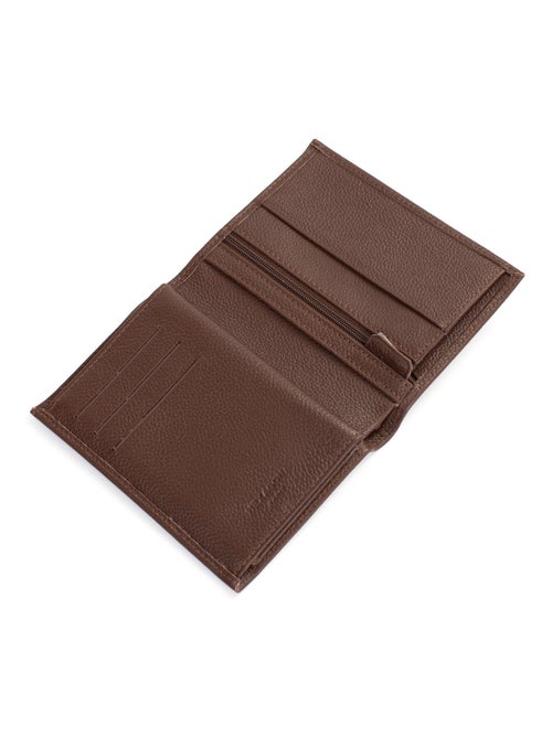 Cartera europea - 3 pliegues - cuero confort hexagona - Kiabi