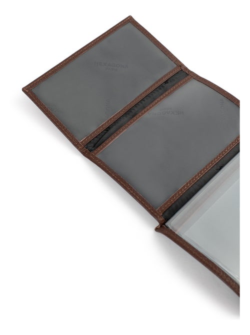 Cartera europea - 3 pliegues - cuero confort hexagona - Kiabi
