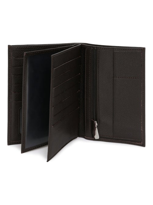 Cartera europea - 3 pliegues - cuero confort hexagona - Kiabi