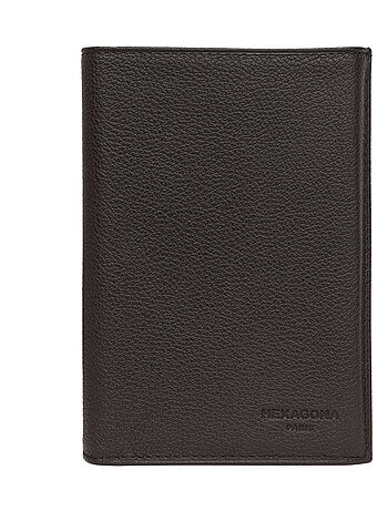 Cartera europea - 3 pliegues - cuero confort hexagona