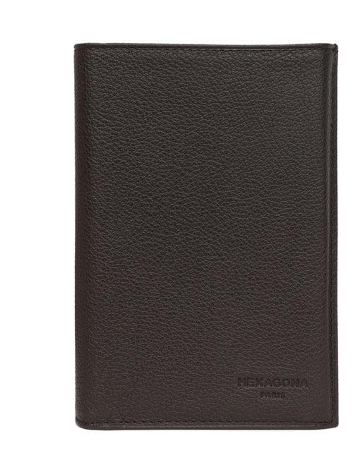 Cartera europea - 3 pliegues - cuero confort hexagona - Kiabi
