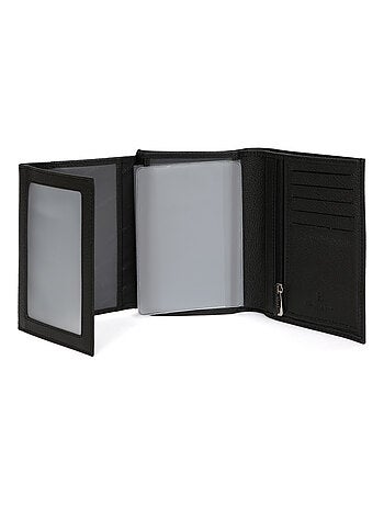 Cartera europea - 3 pliegues - Cuero CONFORT