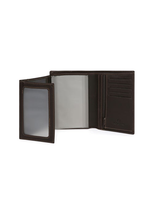 Cartera europea - 3 pliegues - cuero félin hexagona - Kiabi