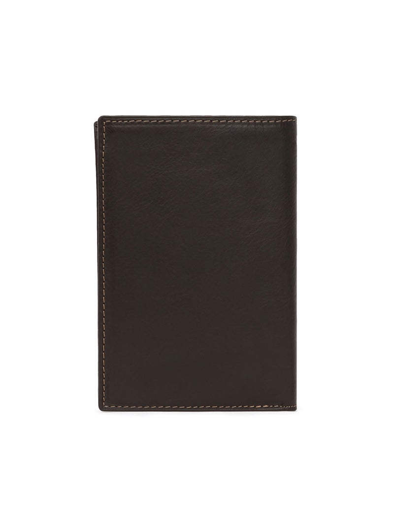 Cartera europea - 3 pliegues - cuero félin hexagona Marrón - Kiabi