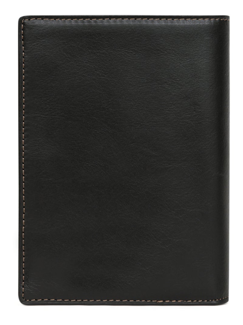 Cartera europea - 3 pliegues - cuero félin hexagona Negro - Kiabi