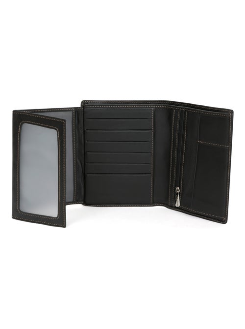 Cartera europea - 3 pliegues - Cuero FÉLIN - Kiabi