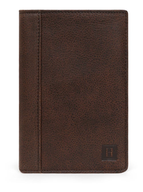 Cartera europea - 3 pliegues - cuero instinct hexagona - Kiabi