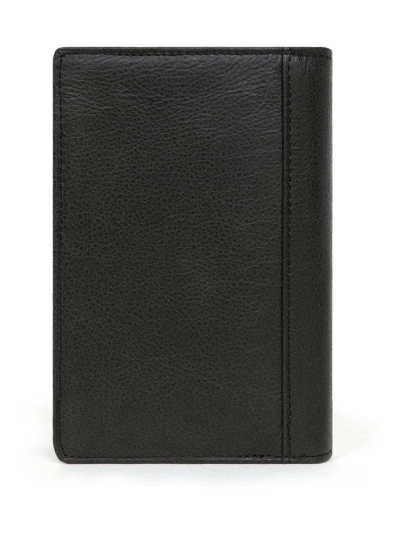 Cartera europea - 3 pliegues - cuero instinct hexagona Negro - Kiabi