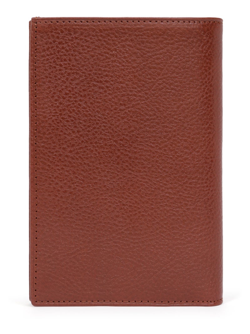 Cartera europea - 3 pliegues - cuero république hexagona Marrón - Kiabi