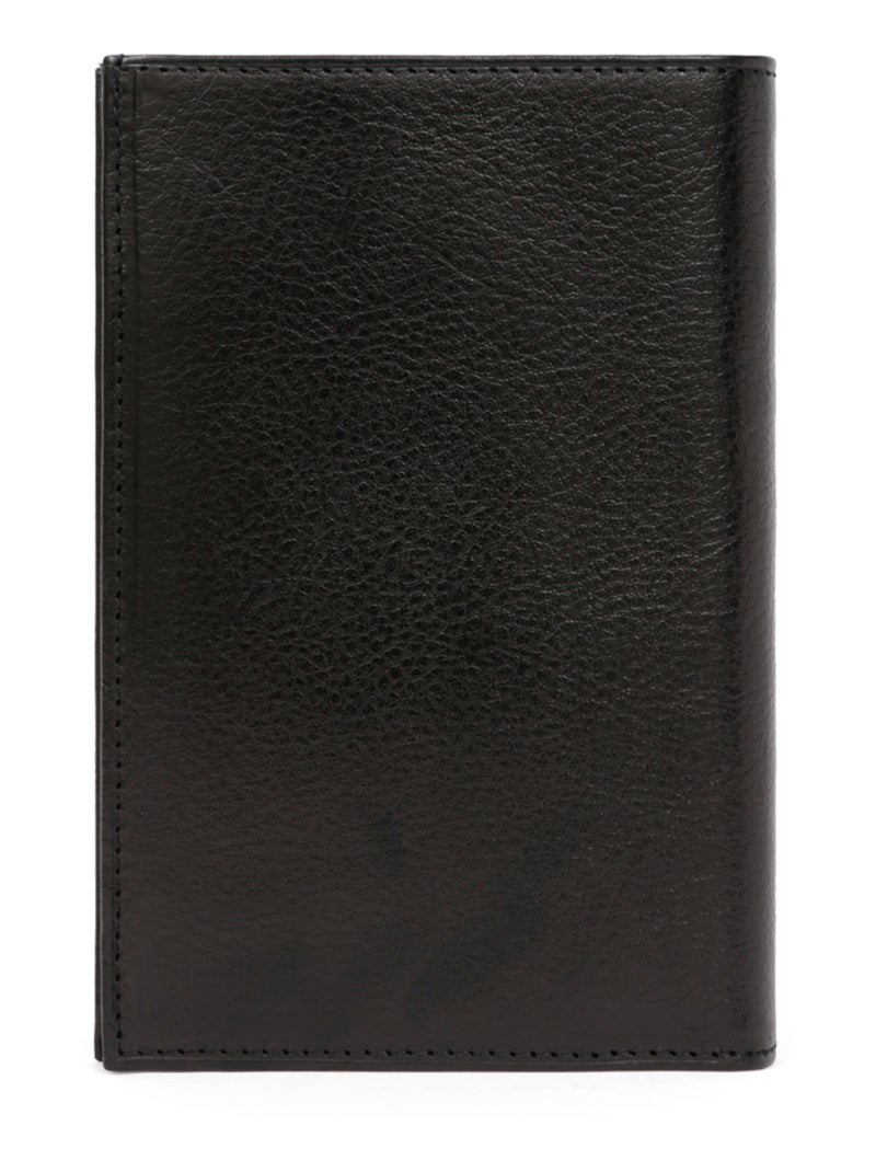 Cartera europea - 3 pliegues - cuero république hexagona Negro - Kiabi