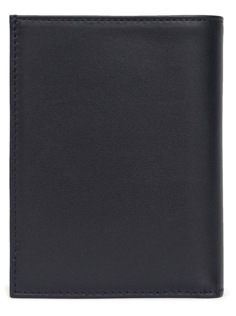 Cartera europea - 3 pliegues - cuero soft hexagona Azul marino - Kiabi