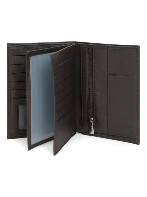 Cartera europea - 3 pliegues - cuero soft hexagona - Kiabi