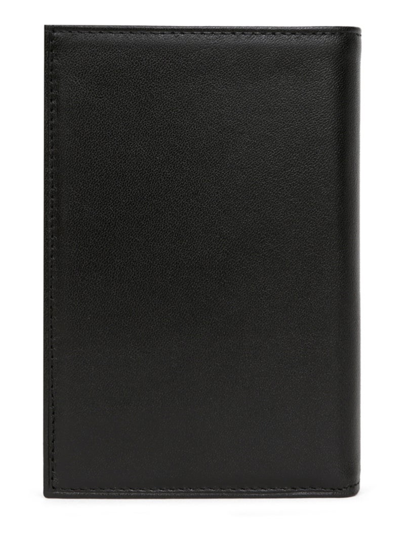 Cartera europea - 3 pliegues - cuero soft hexagona Negro - Kiabi