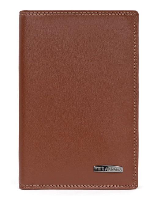 Cartera europea - 3 pliegues - detener rfid - cuero sensation hexagona - Kiabi