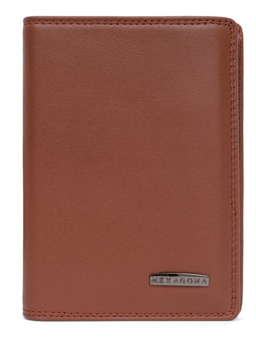 Cartera europea - 3 pliegues - detener rfid - cuero sensation hexagona - Kiabi