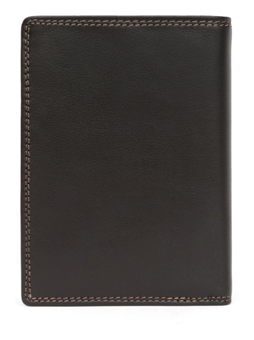 Cartera europea - 3 pliegues - detener rfid - cuero sensation hexagona - Kiabi