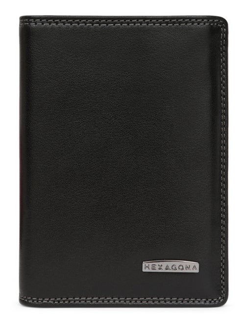 Cartera europea - 3 pliegues - detener rfid - cuero sensation hexagona - Kiabi