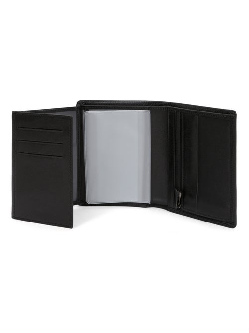 Cartera europea - 3 pliegues - detener rfid - cuero sensation hexagona - Kiabi