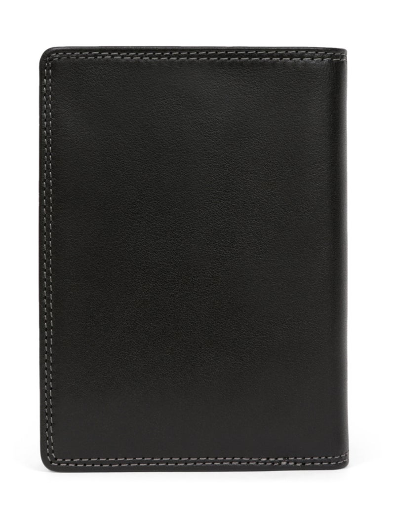 Cartera europea - 3 pliegues - detener rfid - cuero sensation hexagona Negro - Kiabi