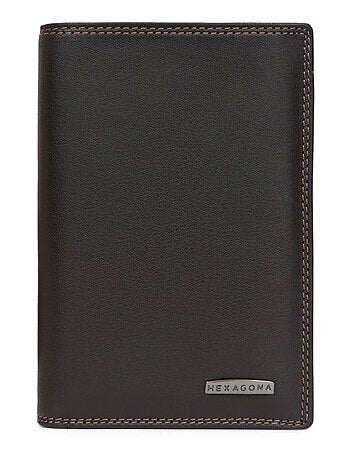 Cartera europea - 3 pliegues - Detener RFID - Cuero SENSATION