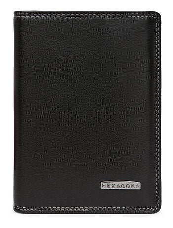 Cartera europea - 3 pliegues - Detener RFID - Cuero SENSATION
