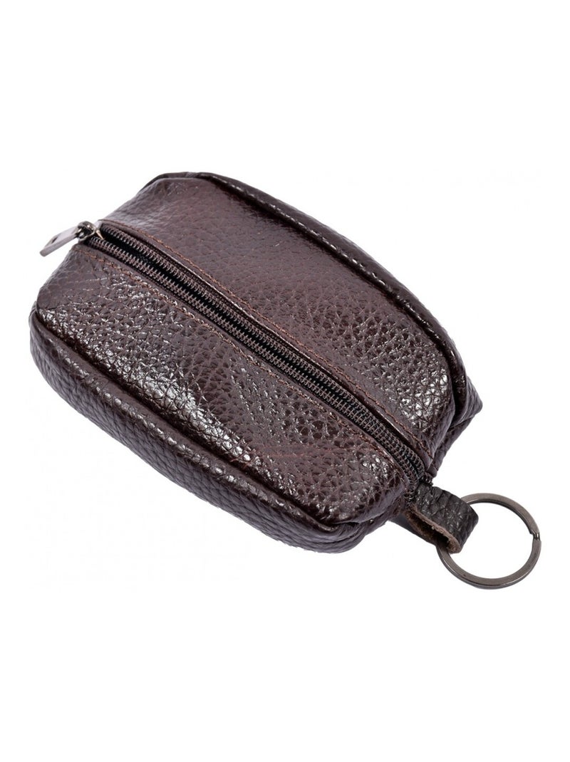 Cartera Grano de Café - Cuero Vacuno Marrón - Kiabi