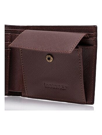 Cartera hombre con bolsillo a presión negroSMARTTRUNCPROTECCIÓN RFID Isotoner