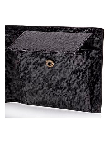Cartera hombre con bolsillo a presión negroSMARTTRUNCPROTECCIÓN RFID Isotoner