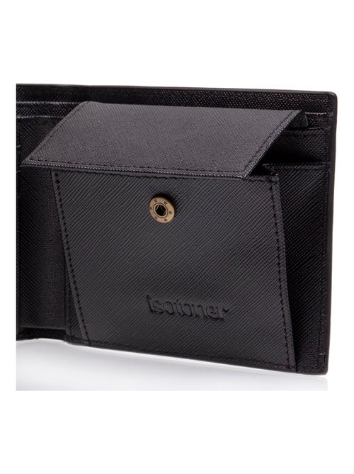 Cartera hombre con bolsillo a presión negroSMARTTRUNCPROTECCIÓN RFID  Isotoner - Kiabi