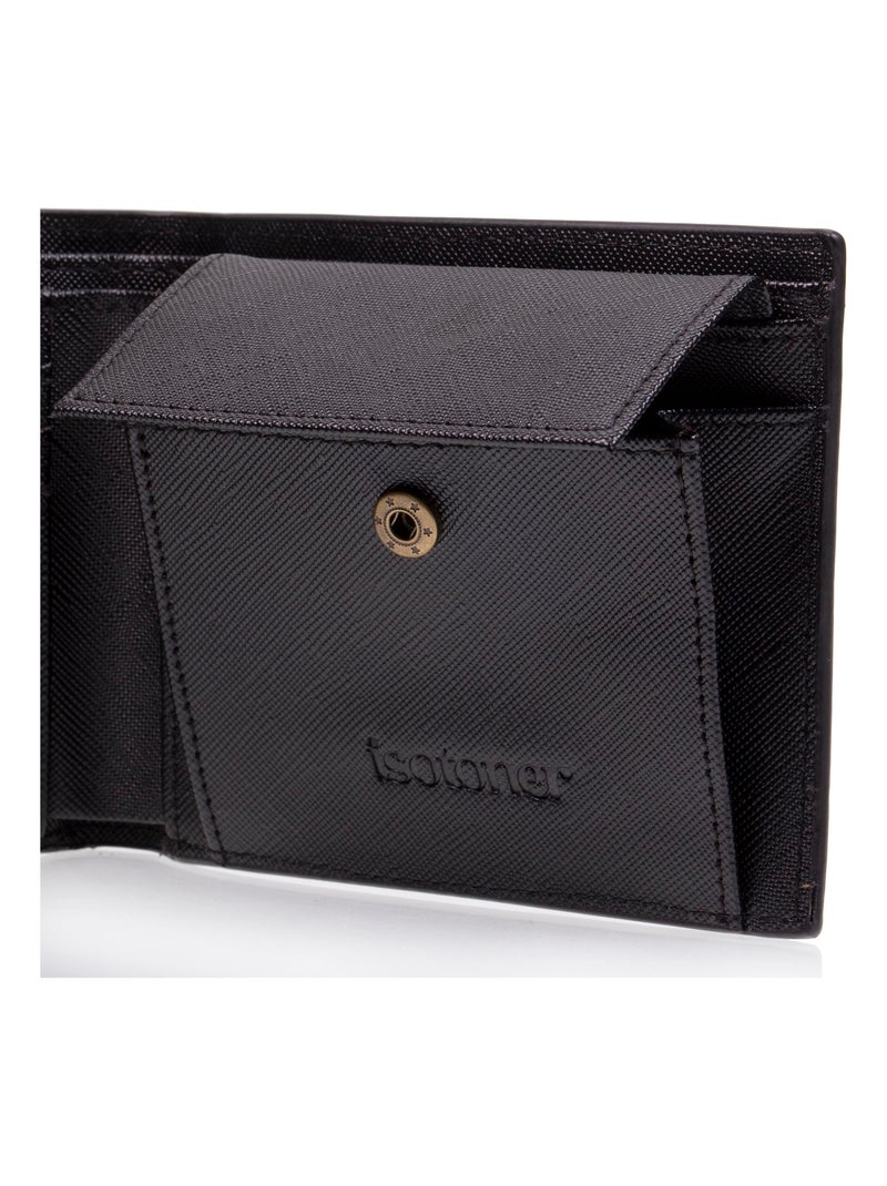 Cartera hombre con bolsillo a presión negroSMARTTRUNCPROTECCIÓN RFID  Isotoner Negro - Kiabi