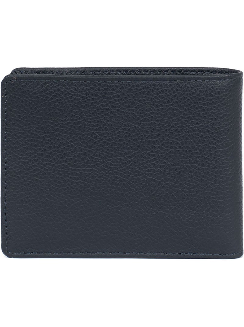 Cartera italiana - 1 compartimento - detención rfid - cuero de vaca confort hexagona Azul marino - Kiabi