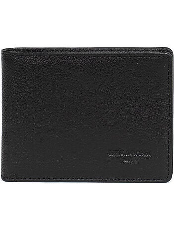 Cartera italiana - 1 compartimento - detención rfid - cuero de vaca confort hexagona