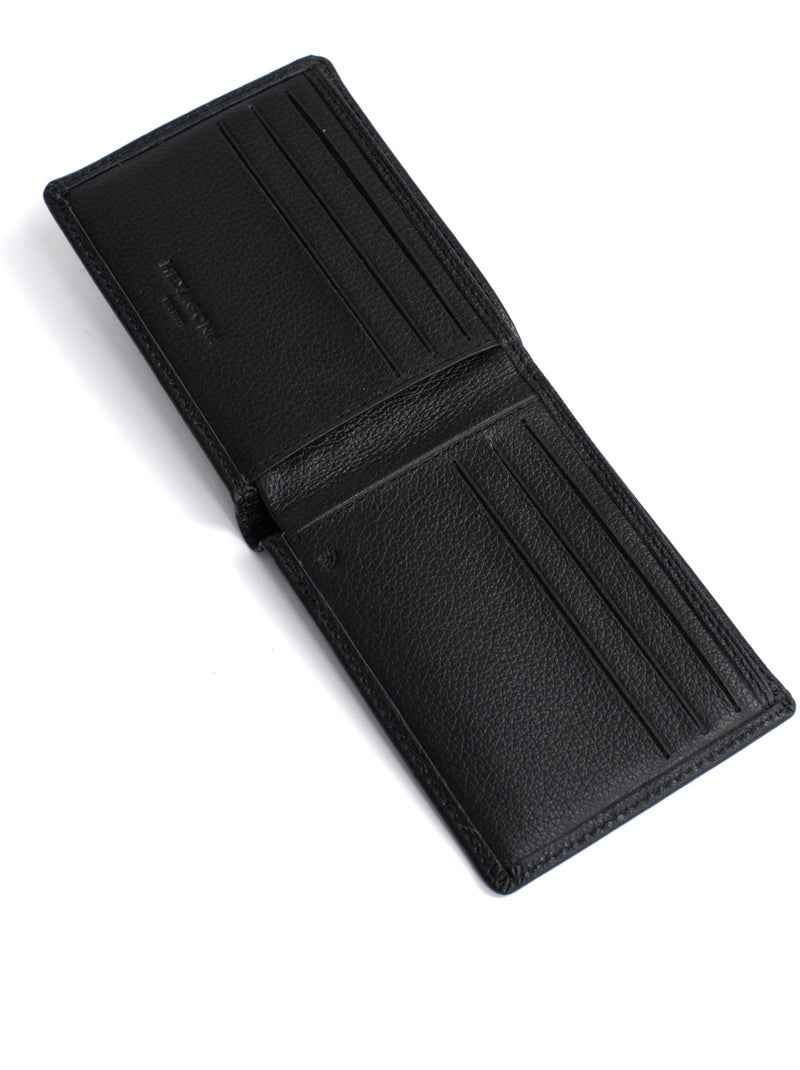 Cartera italiana - 1 compartimento - detención rfid - cuero de vaca confort hexagona Negro - Kiabi