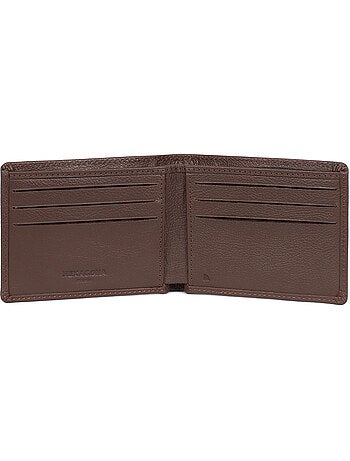 Cartera italiana - 1 compartimento - Detención RFID - Cuero de vaca CONFORT