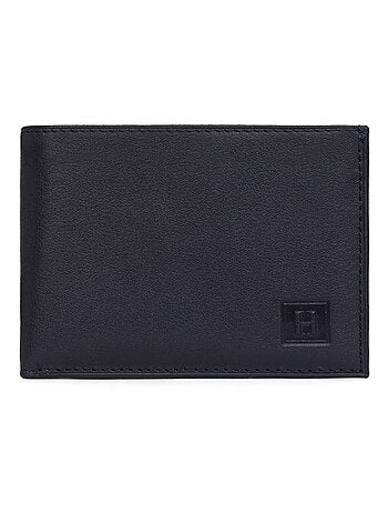 Cartera italiana - 1 pliegue - cuero soft hexagona