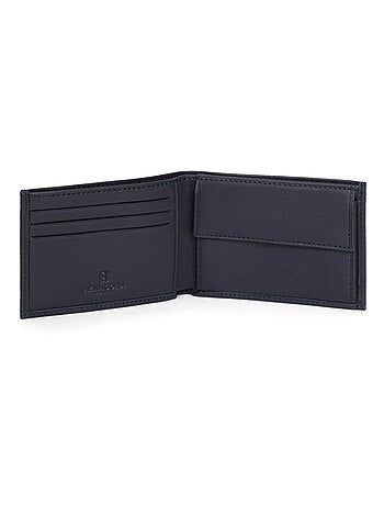 Cartera italiana - 1 pliegue - cuero soft hexagona