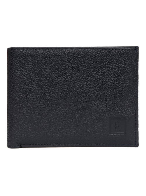 Cartera italiana - 2 pliegues - cuero confort hexagona - Kiabi