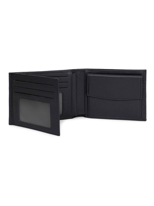 Cartera italiana - 2 pliegues - cuero confort hexagona - Kiabi