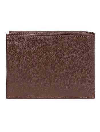 Cartera italiana - 2 pliegues - cuero confort hexagona