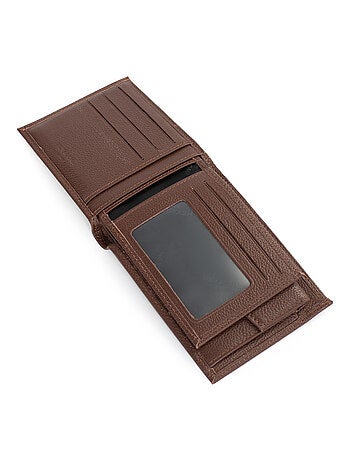 Cartera italiana - 2 pliegues - cuero confort hexagona