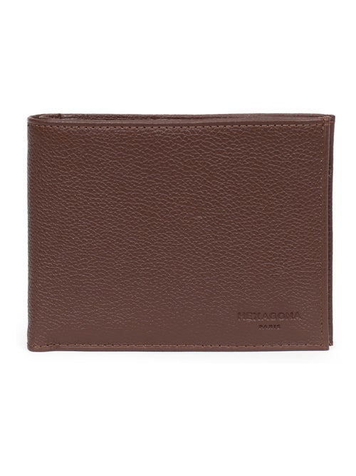 Cartera italiana - 2 pliegues - cuero confort hexagona - Kiabi Cartera italiana - 2 pliegues - cuero confort hexagona - Kiabi