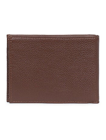 Cartera italiana - 2 pliegues - cuero confort hexagona