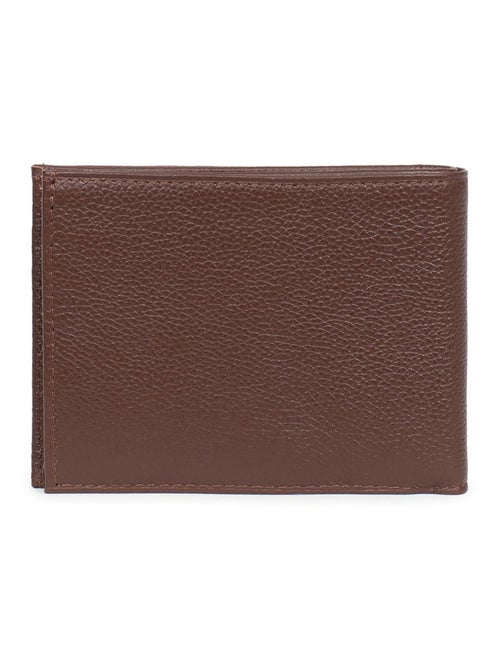 Cartera italiana - 2 pliegues - cuero confort hexagona - Kiabi