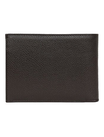 Cartera italiana - 2 pliegues - cuero confort hexagona
