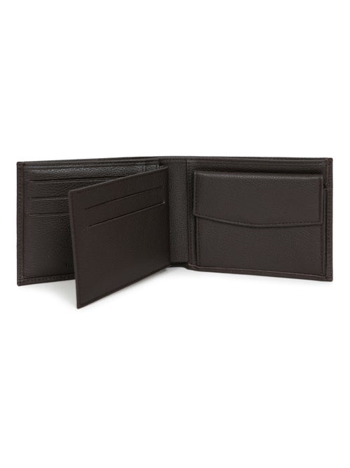 Cartera italiana - 2 pliegues - cuero confort hexagona - Kiabi Cartera italiana - 2 pliegues - cuero confort hexagona - Kiabi